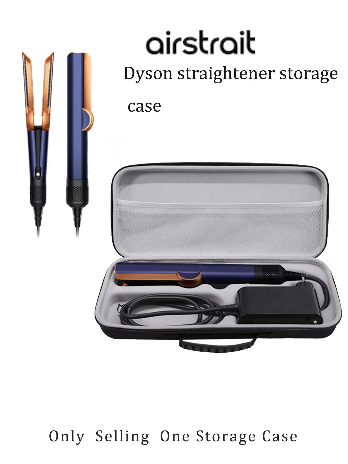 Hair Straightener Carrying Case  For Dyson Airstrait HT01, Straightener Holder Portable Shockproof Protective Storage case (case only)