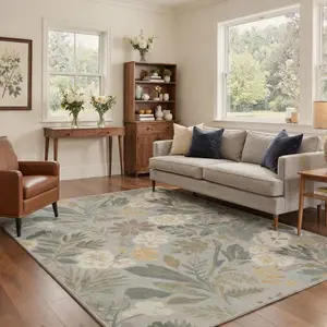 【Deals For You Days】GENIMO Machine Washable Rug – Pet Friendly, Non-Slip, Soft Area Rug, Home Carpet & Floor Decor for Living Room, Bedroom, Kitchen, Hallway ,ARF2019-PETAL
