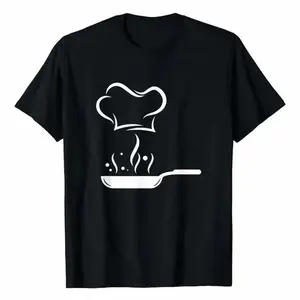 Premium 100 Cotton Chef Kitchen Cooking T-Shirt For Men Black Round Neck Regular Fit Comfortable Workwear