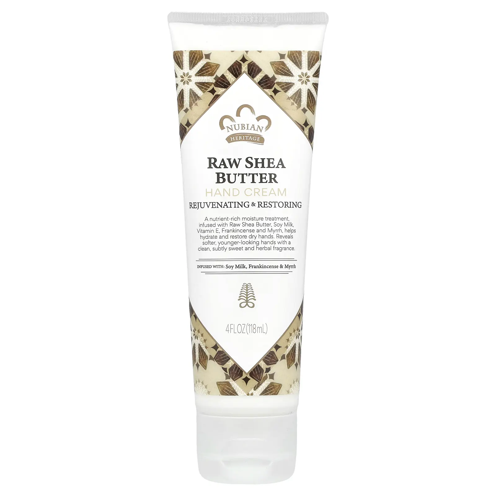 Nubian Heritage Hand Cream, Raw Shea Butter, 4 fl oz (118 ml)