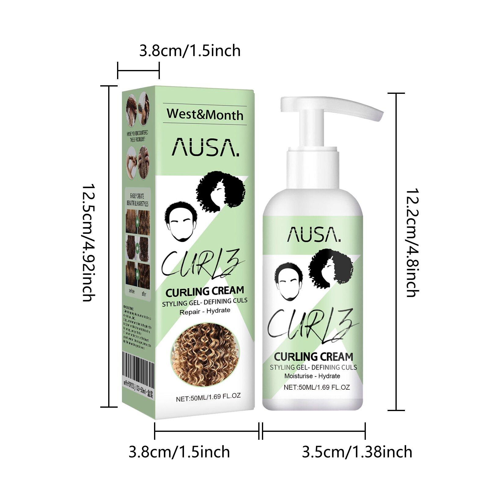 Curl Enhancing Haircare Cream - Lightweight Frizz Control for Curly Coils & Wavy Hair, Hydrating Shine, Anti-Frizz Styling, Smooths Strands, Boosts Elasticity, Repairs Dry Damaged Hair, Strengthens Natural Curl Shape