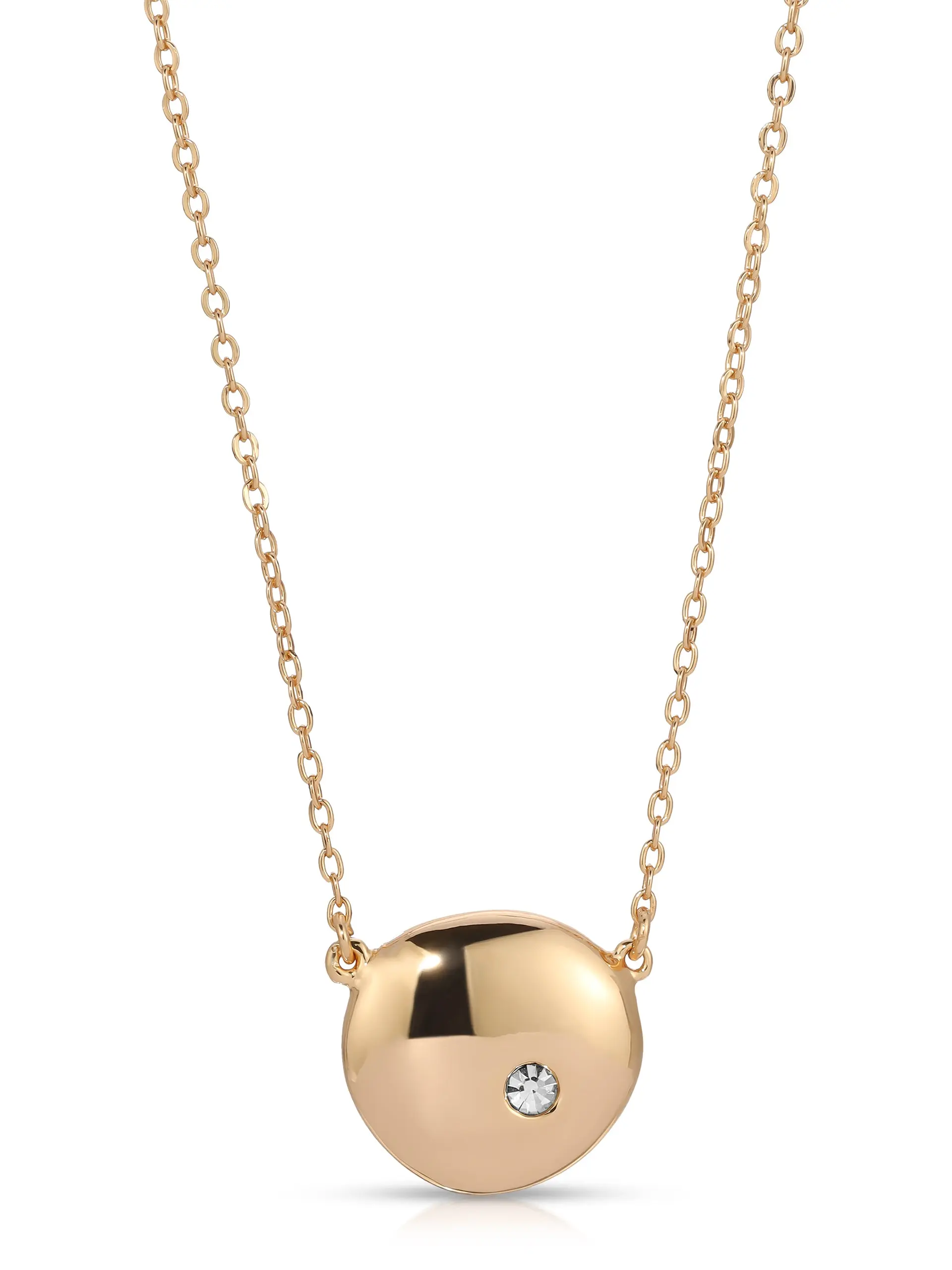 Ettika Polished Pebble Pendant Necklace with Chain and Pebbles