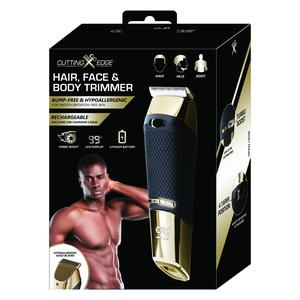 Cutting Edge Rechargeable LCD Head, Beard and Body Trimmer with Ceramic Blade for Men
