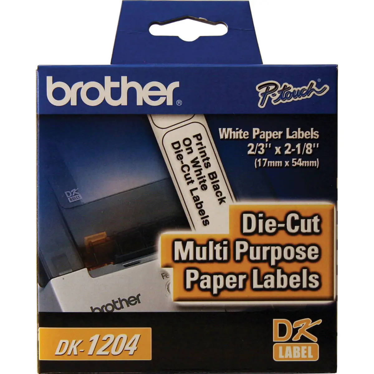 Brother Genuine DK-1204 Multipurpose Paper Label Roll, Die-Cut Paper Labels, Engineered for Excellence, 400 Labels Per Roll