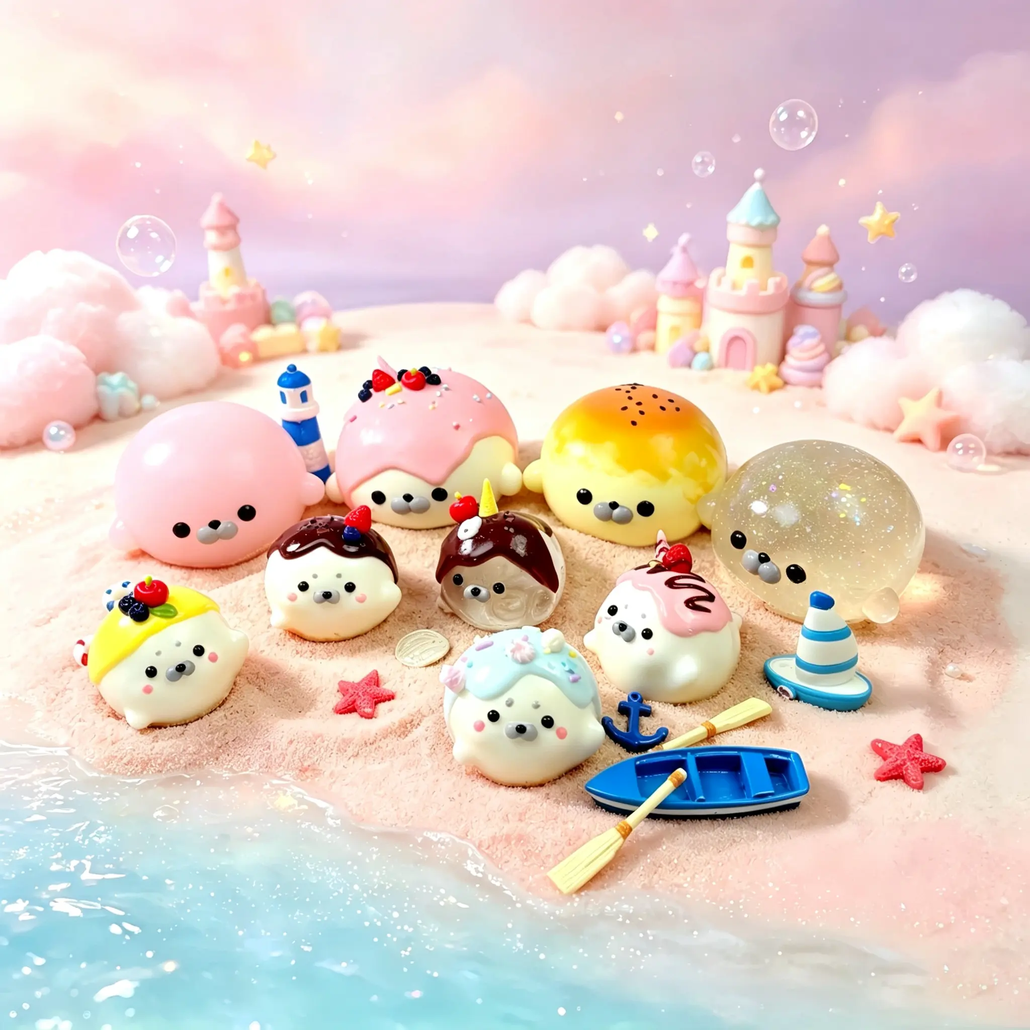 Cute Seal Squishy Squeeze Toy, 100% Food Grade Silicone Fidget Toy, Non-Toxic Stress Relief Pinch Toy for Kids Adults Autism Sensory Play & Gift