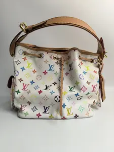 Pre-owned Louis Vuitton canvas Shoulder Bags Noe Bucket Bag Monogram White Multicolore×TM xp01536 【BF 12】