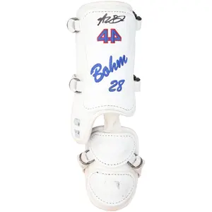Alec Bohm Philadelphia Phillies Autographed Game-Used White 44 Leg Guard from the 2025 MLB Season - NF70450447 - Fanatics Authentic Certified