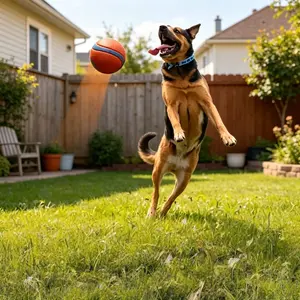 Durable Bite-Resistant Interactive Chew Dog Toy, Extra Large Non-Toxic Rubber Float Ball, Outdoor Interactive Tennis Pull Ball, Suitable for Shepherds, Labs, Retrievers