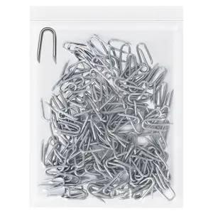 vensovo 200pcs Wire Fence Staple - Steel U-Shaped Nail for Wire Mesh, Galvanized Fasteners Nails for Fixing Wooden Fence Chicken Wire Staple