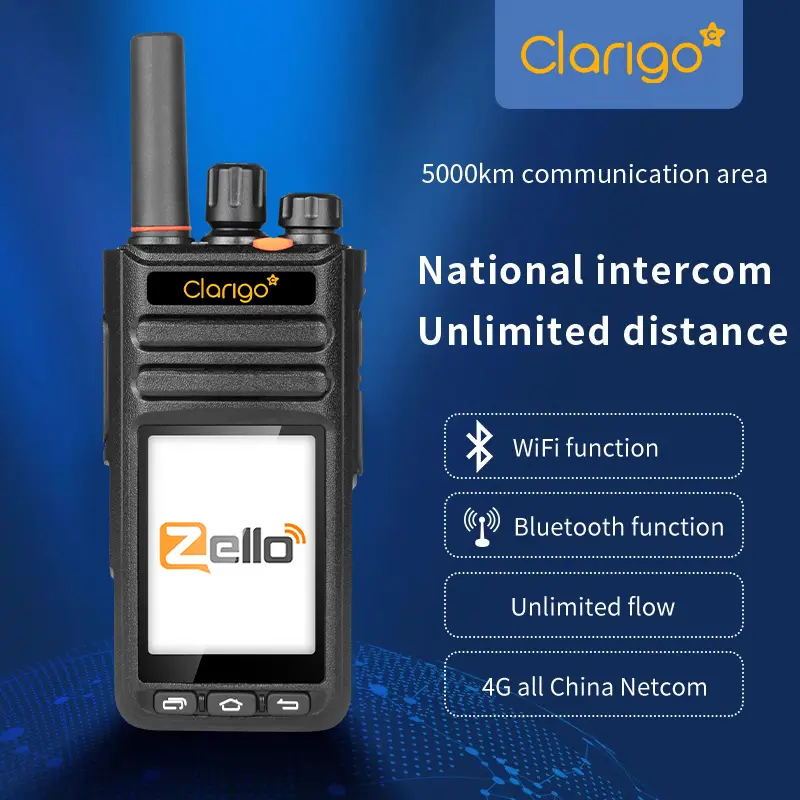 Clarigoc V1-M3 Nationwide Coverage Walkie Talkie, Mini Handheld Two-Way Radio for Security, Construction Site, Office Building & Fleet Use.Minimum order quantity: 10 units.