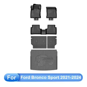 【fathersdaygift】AOMSAZTO 6Pcs Custom-Fit All-Season Car Floor Mats, Waterproof Anti-Slip Easy-Install Interior Accessories for Ford Bronco Sport 2021-2025