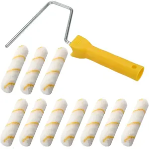 6 Inch  Roller, 11 count Mini Roller for  Paints,   Roller, Roller Refills,  Roller Covers, kit, Repair  Roller Kits