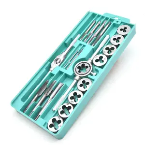 Manual tapping and repair tool kit, heavy-duty thread repair tool + tap wrench combination kit, suitable for precise tapping and drilling of metal/wood, precision thread repair equipment, industrial-grade durable manual tapping drill,
