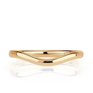 Slim Curved Wedding Band