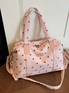 2026 New Sweet Style Fashion Versatile Cute Casual High-End Strawberry Travel Bag, Travel Duffle Bag, Travel Duffels, Large Capacity Lightweight Handheld Sports Gym Bag