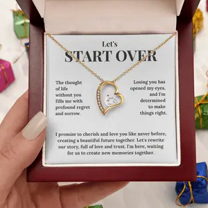 "Let's Start Over" Forever Love Necklace - The Ultimate Apology & Reconciliation Gift for Her.(316L stainless steel).