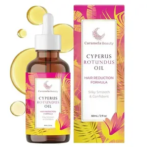 60ml Cyperus Rotundus Oil - Natural Hair Removal Oil for Moisturizing, Soothing & Inhibiting Body Hair Growth, Ideal for All Skin Types, Outdoor Daily Care Personal Care Product for Cycling & Leisure Activities