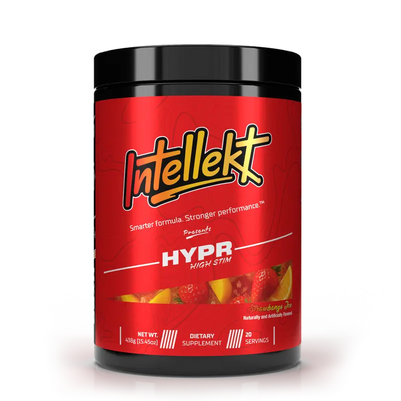 Intellekt HYPR Pre-Workout Powder - 20 Servings, Sugar-Free Essential Preworkout Supplement, Bodybuilding Formula with Taurine, Theobromine, 50mg Dicaffeine Malate, 600mg Alpha-GPC, Beta-Alanine, Prop 65 Safe for Energy Boost, Focus