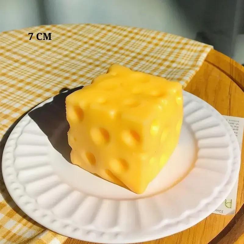 Squishy Cheese Block - Yellow Moldable Fidget Toy for Kids & Adults, Stress Relief Sensory Squeeze Toy, Fun Play & Relaxation, Perfect Easter Gift