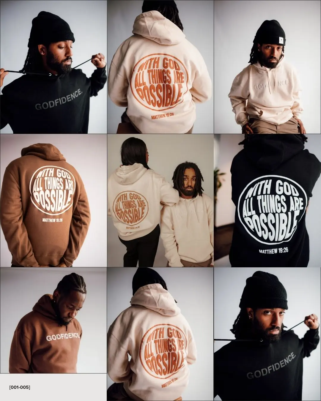 Godfidence Hoodie - Soft Relaxed Fit Sweater with "WITH GOD ALL THINGS ARE POSSIBLE" Print, Men's Style, Day Wear, Pullover