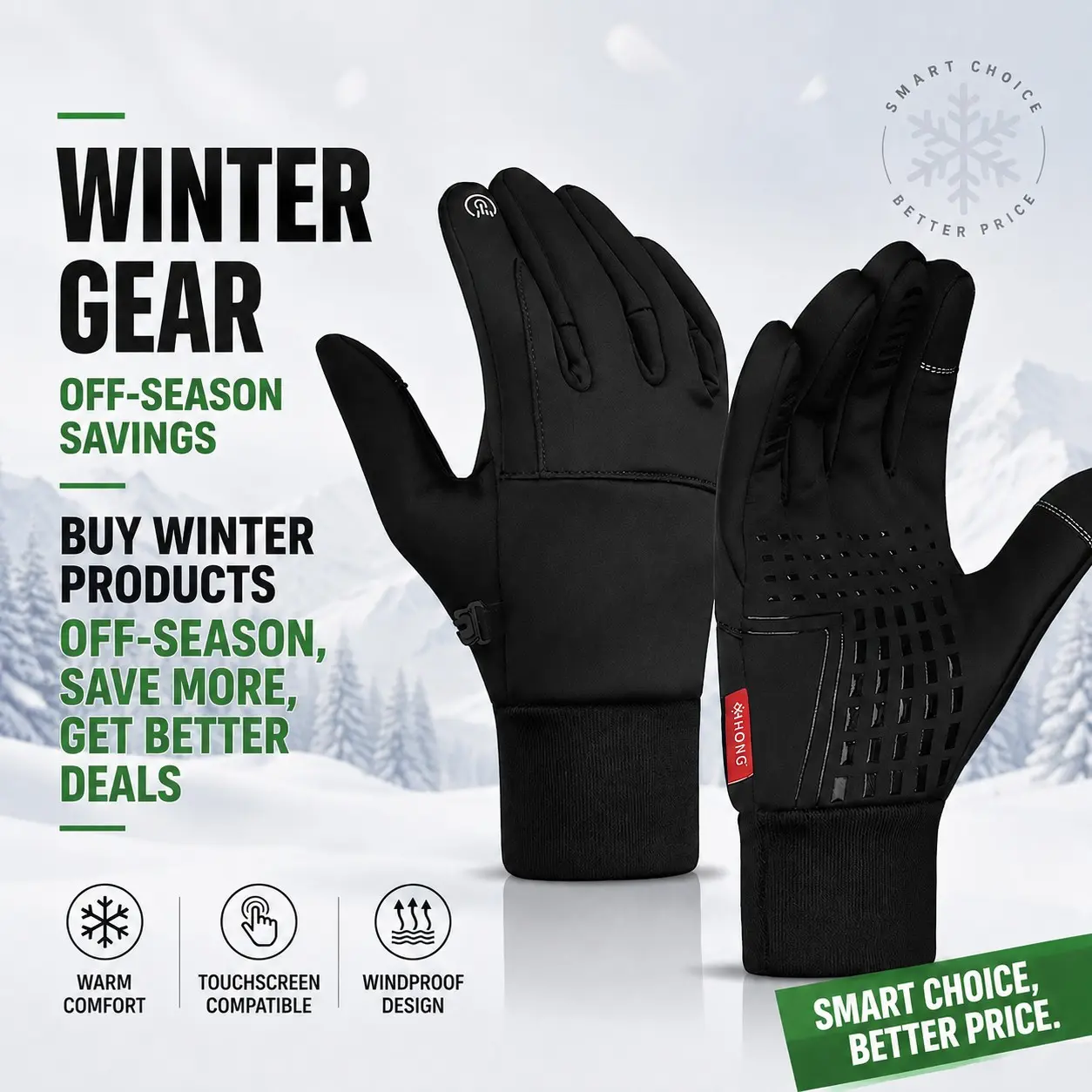 Spring&Winter Thermal Gloves, Gloves For Cold Weather, Outdoor Activity Gloves, Wind & Water-resistant Design Lightweight Warm Touchscreen Compatible Outdoor Sports Essentials - For Outdoor Cycling, Driving, Running, Hiking, Holiday Present, Riding Gloves
