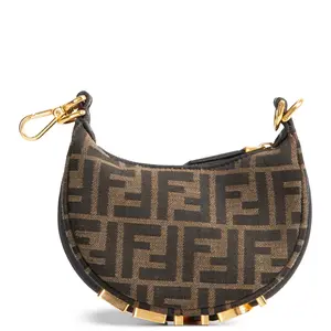 Pre-owned FENDI FF Zucca Jacquard Fabric Mini Bags Jacquard FF Zucca Fendigraphy Nano