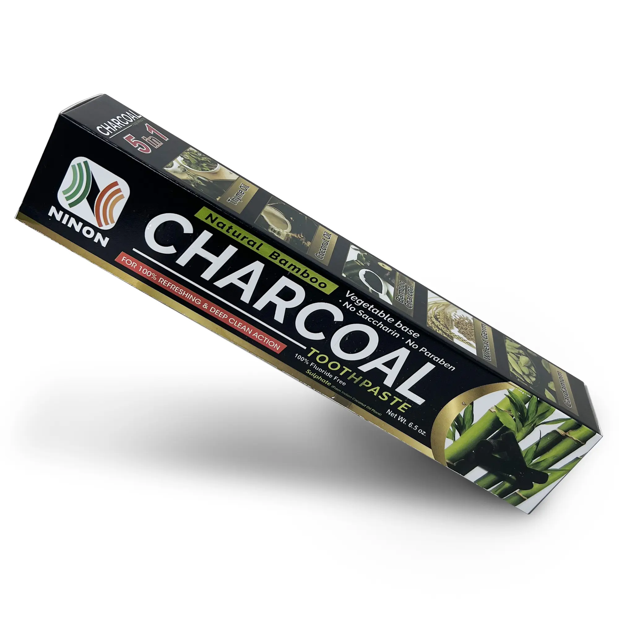 ROMERIZA Activated Charcoal Deep Cleansing Toothpaste For Daily Oral Care, Fresh Breath & Clean Teeth