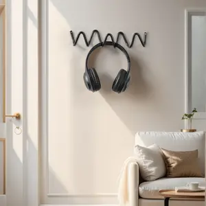 1pc Norse-style 3/4/5/6 Hook Wavy Coat and Scarf Hook | Exquisitely Crafted, Wall-Mounted Metal, Perfectly Combining Storage and Aesthetics, Suitable for Family Organization, Hotel Decoration, Clothing Store Display and Gifts