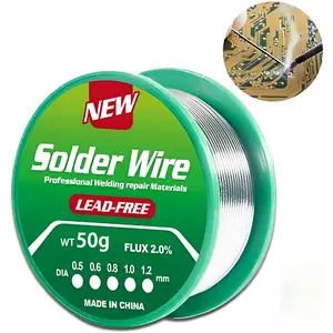 50g Lead-Free Solder Wire with Rosin Core, Sn99.3 Cu0.7 Alloy, Ideal for Welding and Craft Making, Good Thermal Melting Properties