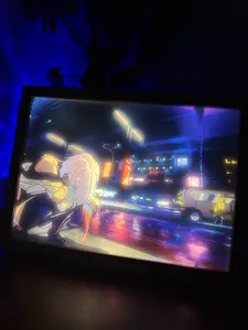Cyberpunk Edgerunners LED  Painting Anime Light  Artwork Night Light- large size 12.6" x 9.3" summerwins,summerwins