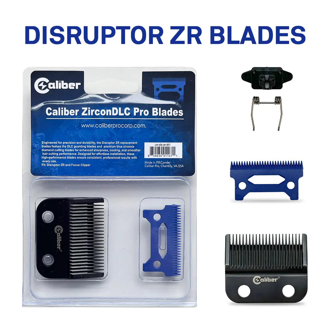 Zirconia DLC Hair Clipper Blades, Professional Barber Trimmer Replacement Blades