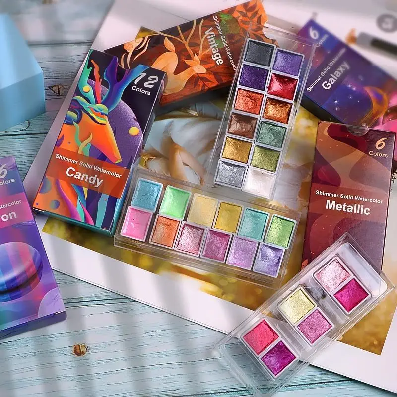 Solid Watercolor Paint Set, 1 Count Mixed Color Pigment, Art Supplies Set For Students & Adults