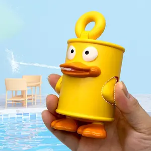 Water Gun Toy Duck Figurine, Mini Water Spray Toy for Beach Play, Fun Water Battle Game, Cute Decorative Item