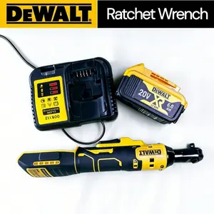 DEWALT DCF512 Compact Extended Neck Ratchet Power Tool 1/2” Drive Brushless Motor Forward Reverse Switch For Industrial Equipment Installation Mechanical Repair Pipeline Fastener Tightening Supplied With Complete DEWALT Lithium Battery And Charging Kit
