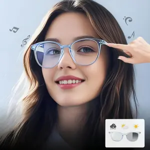 Smart Glasses, Wireless Audio Glasses, Wearable Smart Glasses, Bluetooth-compatible Smart Glasses with Magnetic Charging, Open Ear Sound Microphone & Speaker, Suitable for Men and Women
