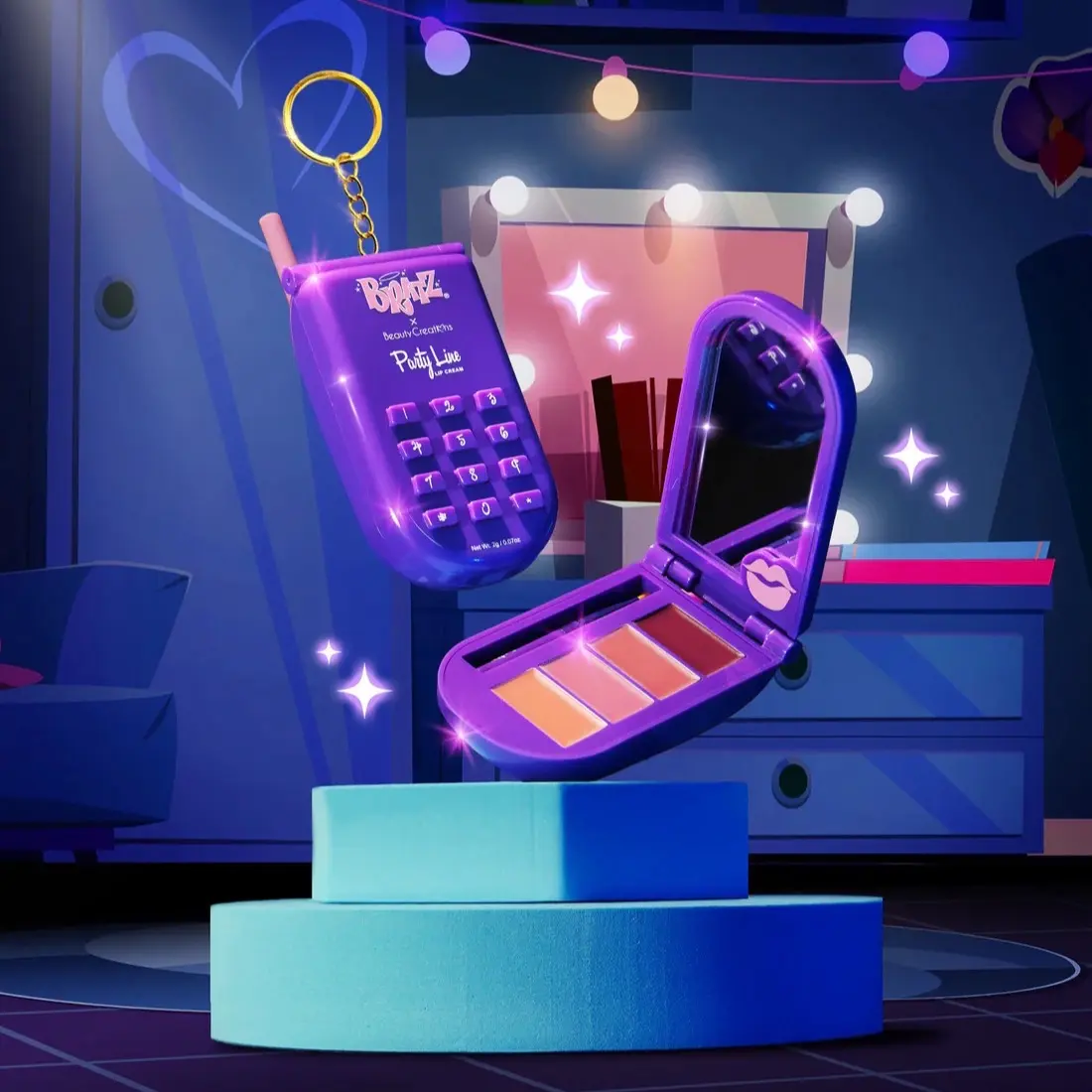 BRATZ X BEAUTY CREATIONS PARTY LINE LIP AND CHEEK CREAM CELL PHONE
