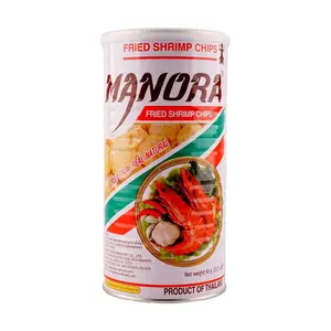 MANORA Shrimp Crisps 90g - Authentic Thai Snack, Crispy Prawn Crackers, Popular Halal Food, Classic Must-Buy Treat