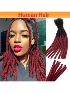 0.6cm Ombre Loc Extensions Real Human Hair 6-16Inchs 10 Strands Dread Lock Human Hair Dreadlock Extensions for Men/Women Color #1b #1B/27 #1B/30 #1B/99J #27 #30 #99J #613