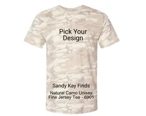 Pick-Your-Design Natural CAMO LAT 6901 - 100% Cotton Unisex T-Shirt Menswear Classic Top