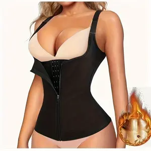 KoRwelex Waist Trainer for Women Corset Tummy Control Shapewear with Zipper Women's Waist Cincher Tank Top with Adjustable Straps