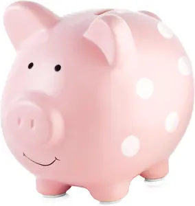 Ceramic Piggy Bank, Baby Girl Nursery Décor, Money Bank For Kids, Baby Keepsake, Gift For New And Expecting Parents