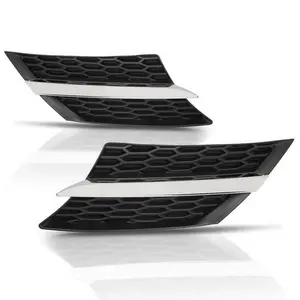 Fit For 2013 2014 2015 Toyota RAV4 Front Bumper Upper Grille Black & Chrome