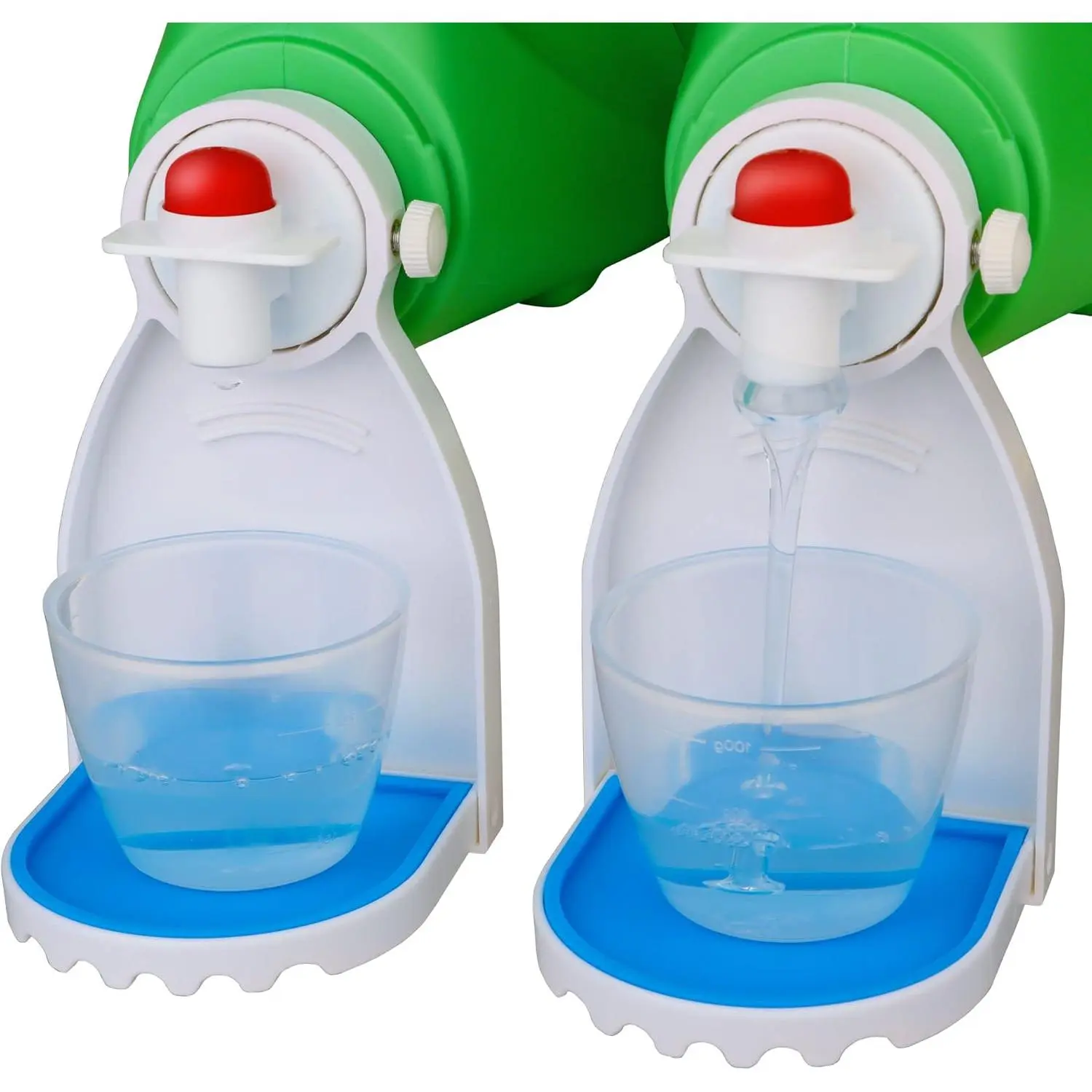 2 Pack Laundry Detergent Cup Holder Fabric Softener Drip Cup Holders Drip Catcher Tray with Fixing Screw Detergent Drip Catcher and Drip Tray Removable  Pad