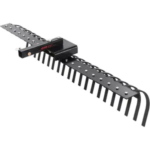 VEVOR 50 in Lanscape Rock Rake, 3 - Point Tow Behind Landscape Rake with 17 Steel Tines, Fit Category 1 Tractors, Angle Adjustable, Heavy Duty Lawn Dethatcher Rake for Grass Branch DebrisVEVOR Super Brand Day