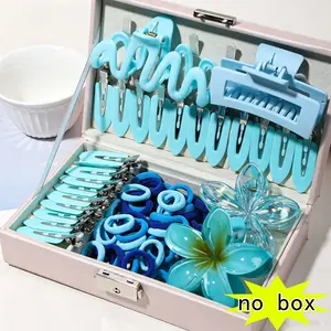 76 Gradient Flower Hair Clips, Elegant Simple Design, Shark Clip and Bb Clip, Suitable for Daily and Medium-Length Hairstyles, Clip Set