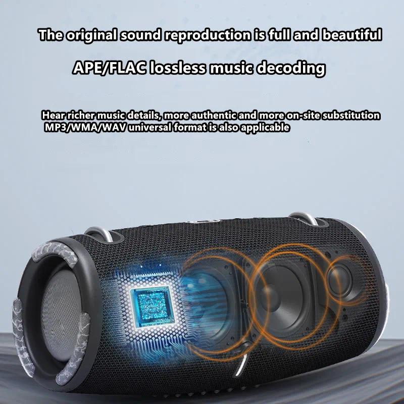 100W High Power Bluetooth Speaker Portable RGB Colorful Light Waterproof Wireless Subwoofer 360 Stereo Surround TWS FM Boombox for Smartphone Audio 23.1 x 9.3 x 12.7CM