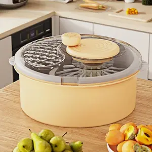 Manual Fruit Vegetable Washer, Multi-Function Drain Basket, Home Spin Dryer, Hand-Free Vegetable Washing Basket, Kitchen Tool