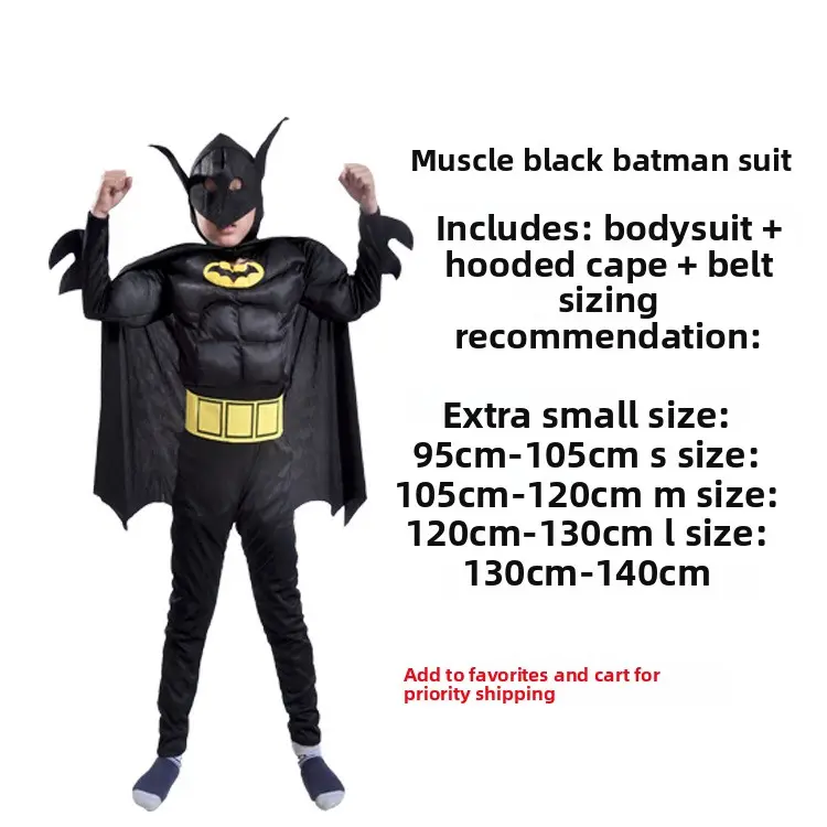 Black Bat + Cape + Hood + Belt
