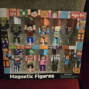 10 PCS Magnetic Action Figures Playset - Magnetic Building Blocks, Magnet Cubes and Rotatable Figures Character Toys for Kids, Summervibes Birthday Gift mothersdaygift for 6+ Year Old Boys Girls (Patent Pending)