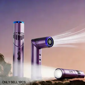 Flashlight handheld fan, 90 ° rotation, mini travel fan, 199 speed, 3000mAh, with LED display screen, high-speed neck hanging fan, multifunctional fan, portable outdoor fan, suitable for night, exercise, birthday gift, Valentine's Day gift